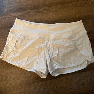 white lululemon shorts